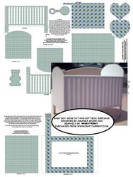Baby Boy Keepsake Mini Cot Kit with Gift Box