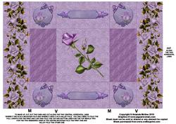 Lavender Roses Tri Shutter Card