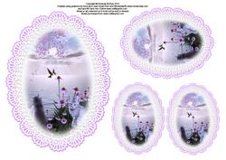 The Cats and the Hummingbird Lace Toppers