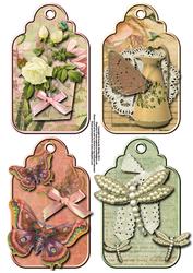 Shabby Wings Tag Toppers