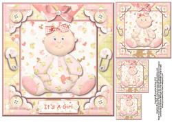 Baby Girl 8x8 Topper - Baby