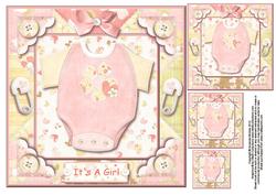 Baby Girl 8x8 Topper - Baby Vest