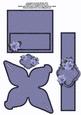 Napkin Ring, Truffle Box, Place Card - Blue Poinsettia