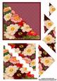 Floral Card Front and Triangle Pyramid Blank