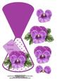 Purple Pansy Wobble Card with Decoupage - with Love