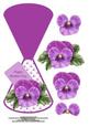 Purple Pansy Wobble Card with Decoupage - Mothers Day