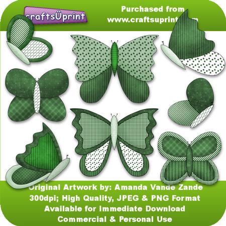 St.patrick's Day Butterflies Clip Art