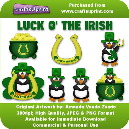 St.patrick's Day Penguins Clip Art