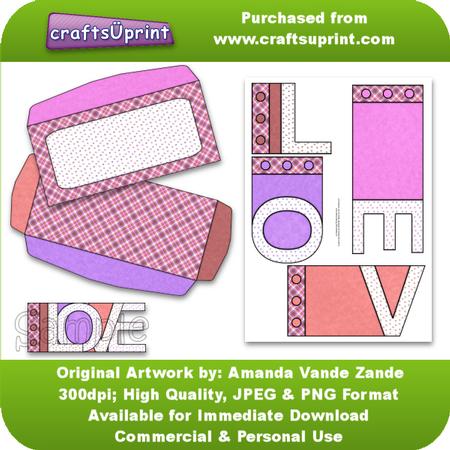 Love "book" Card 1 W/ Envelope
