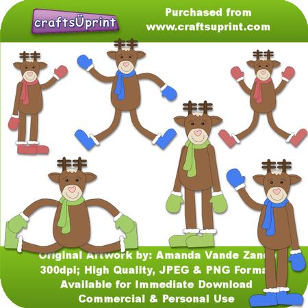 Winter Reindeer Clip Art