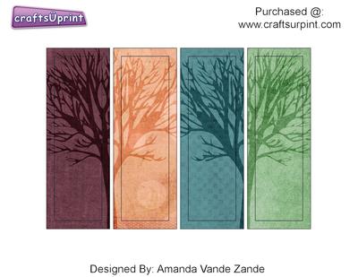 Tree Silhouette Bookmarks