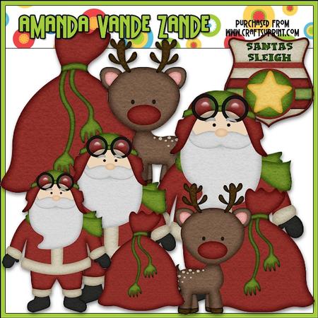 Aviator Santa 1 Clip Art