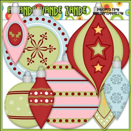 Christmas Baubles 2 Clip Art