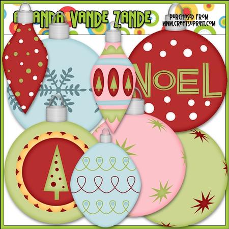 Christmas Baubles 1 Clip Art