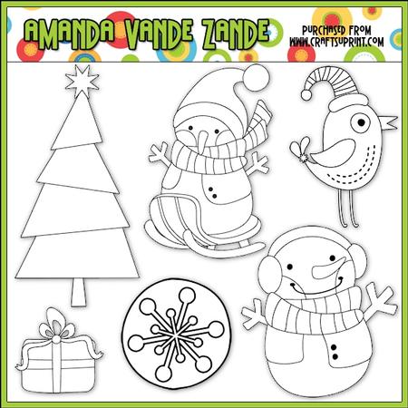 Winter Wonderland Digital Stamps Clip Art