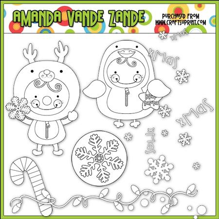 Christmas is Coming Digital Stamp Clip Art