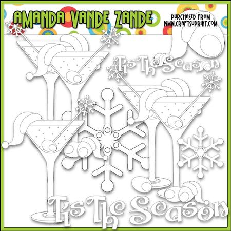 Tis the Season 1 Digital Stamp Clip Art