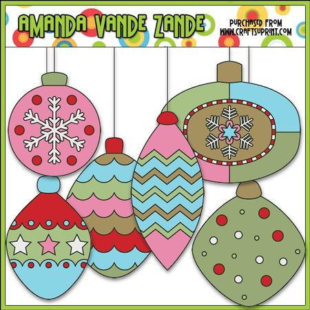 Jolly Hollyday Baubles Clip Art