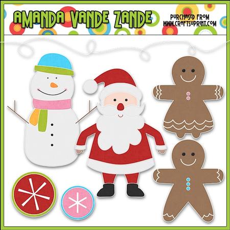 Merry & Bright Characters Clip Art