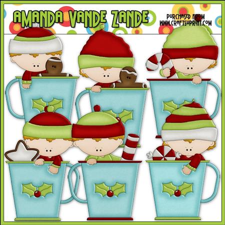 Christmas Cocoa Kids Clip Art