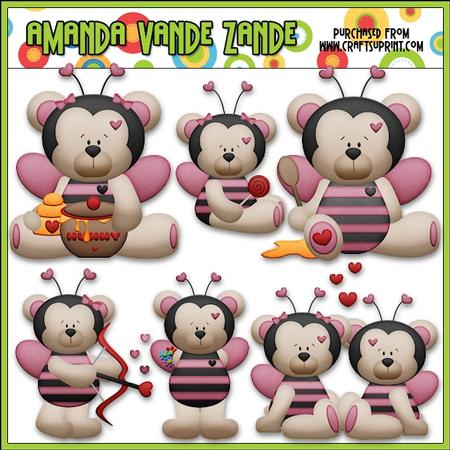 Bumble Bee Mine Bears Clip Art
