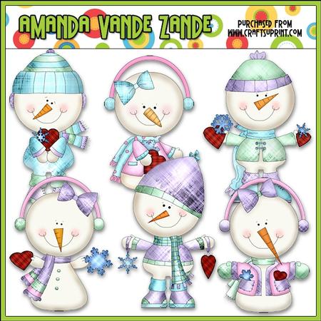 Snowy Valentine Clip Art