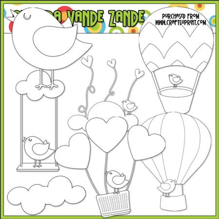 Up, Up & Away 1 Digital Stamps