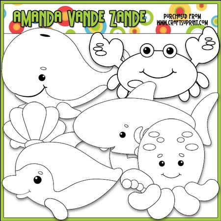 Sea Babies Digital Stamps