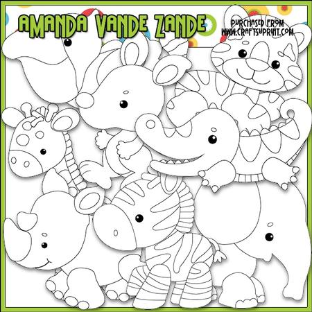 Safari Babies Digital Stamps