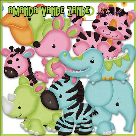 Safari Babies Clip Art