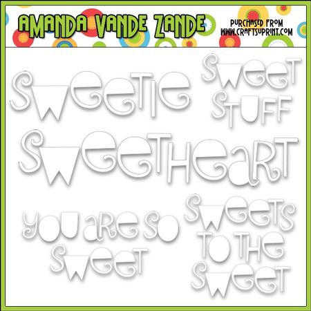 Sweet Stuff Fairy Hippos Digital Stamp Word Art