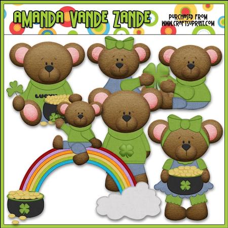 Lucky Little Bears Clip Art