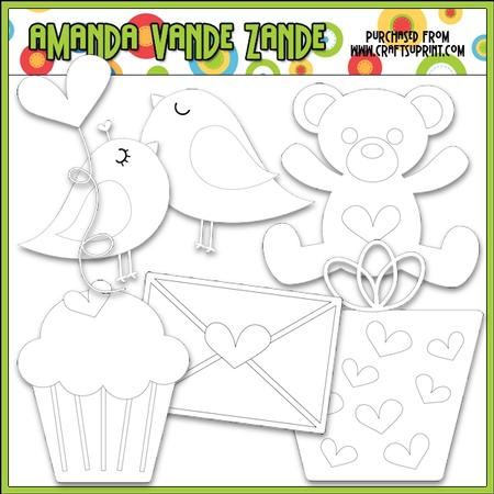 Little Valentine Accents Digital Stamps