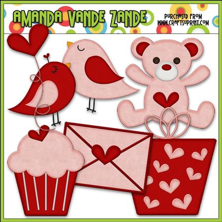 Little Valentine Accents Clip Art