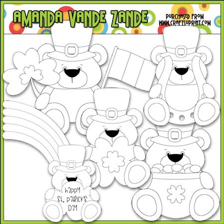 Little Irish Bears Digital Stamps