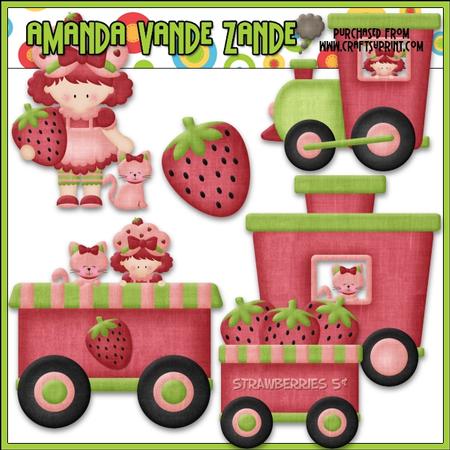 Berry Sweet Choo Choo (strawberry) Clip Art