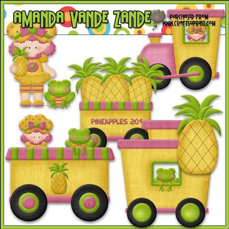 Berry Sweet Choo Choo (pineapple) Clip Art