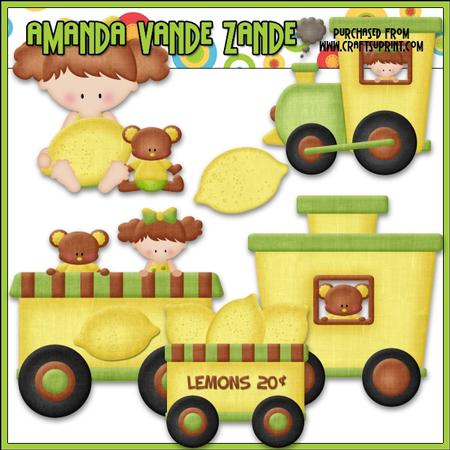 Berry Sweet Choo Choo (lemon) Clip Art