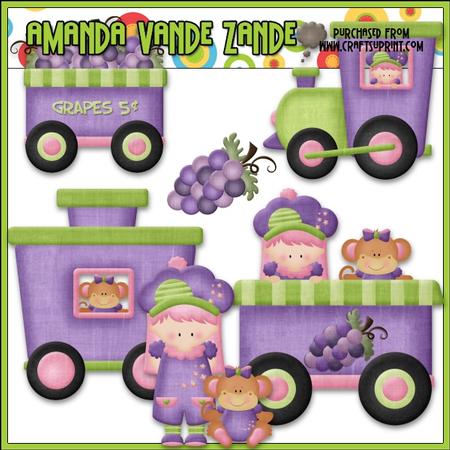 Berry Sweet Choo Choo (grape) Clip Art