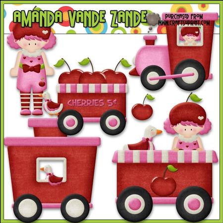 Berry Sweet Choo Choo (cherry) Clip Art