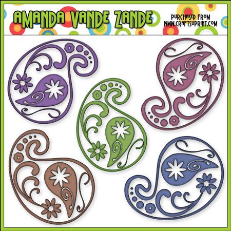 Pretty Paisleys Clip Art