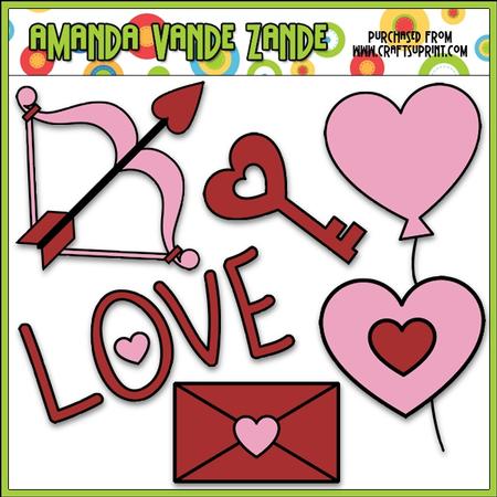 Valentine's Day Doodles 2 Clip Art