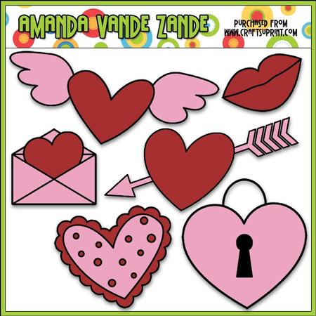 Valentine's Day Doodles 1 Clip Art