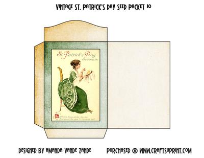 Vintage St. Patrick's Day Printable Seed Packet 10