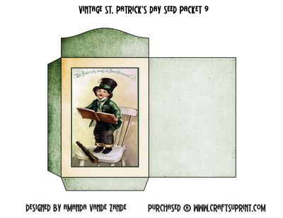 Vintage St. Patrick's Day Printable Seed Packet 9