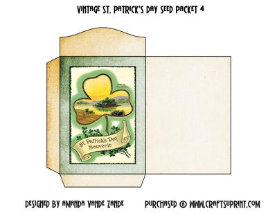 Vintage St. Patrick's Day Printable Seed Packet 4