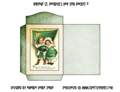 Vintage St. Patrick's Day Printable Seed Packet 3
