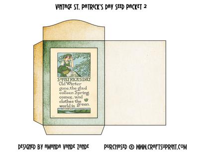 Vintage St. Patrick's Day Printable Seed Packet 2