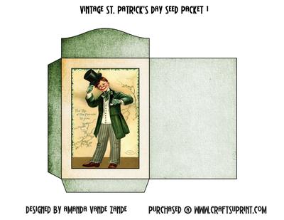 Vintage St. Patrick's Day Printable Seed Packet 1