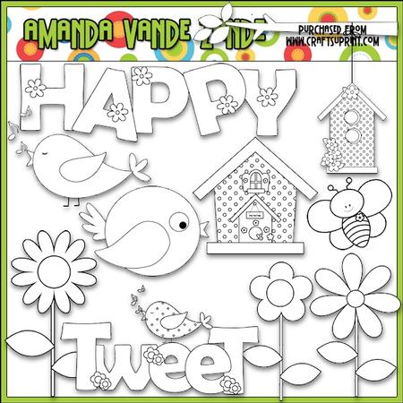 Happy Day Digital Stamps